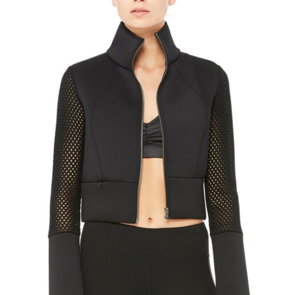 Alo Yoga Shell Mesh Black Jacket